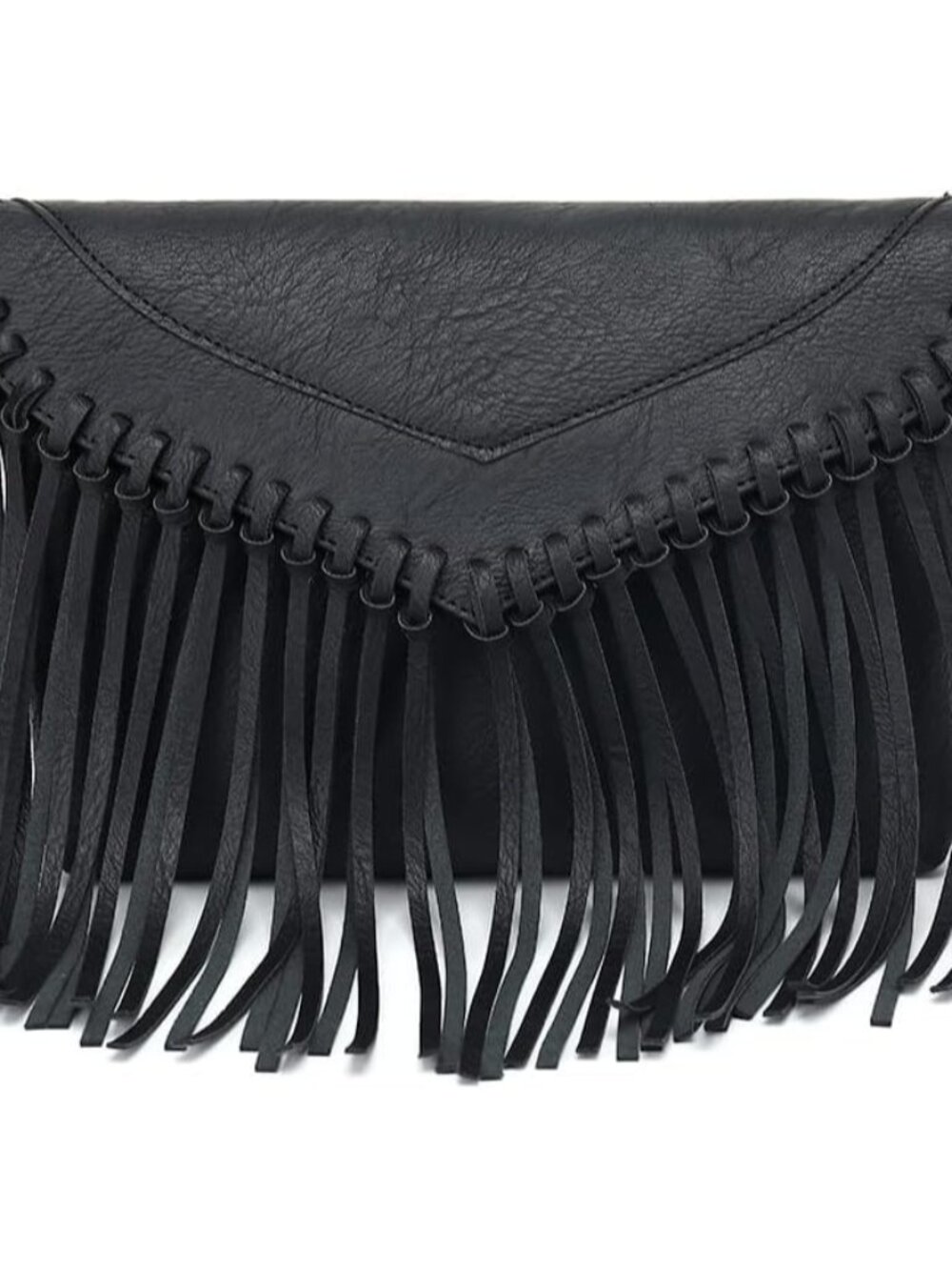 Fringe Crossbody Purse for Women, Vintage Leather Western Boho Purse, Tassel Sma - Picture 1 of 6